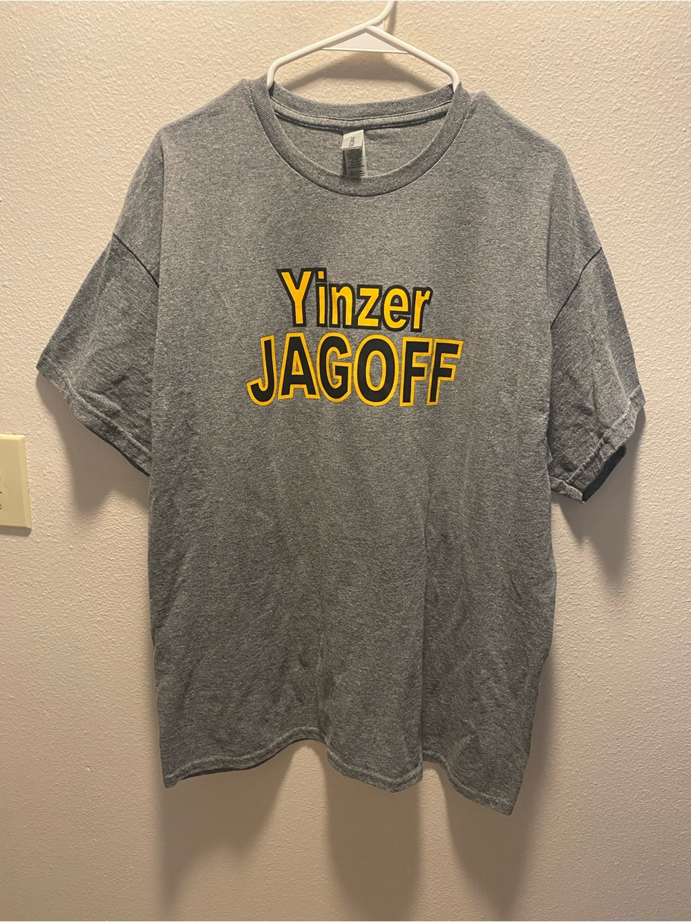 NWOT Yinzer Jagoff Funny Slang Pittsburg Cotton Tee in Sports Team Colors XL
